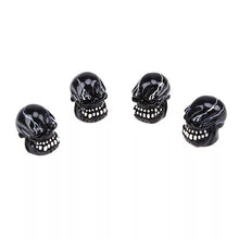 Afbeelding in Gallery-weergave laden, DTouch ventieldoppen Black Skull zwart 4 stuks