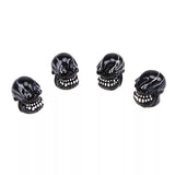 DTouch ventieldoppen Black Skull zwart 4 stuks