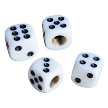 Afbeelding in Gallery-weergave laden, Simoni Racing ventieldoppen White Dice Wit/Zwart 4 stuks