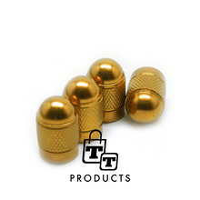 Afbeelding in Gallery-weergave laden, TT-products ventieldoppen Gold Bullets aluminium 4 stuks goud