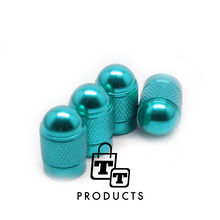 Afbeelding in Gallery-weergave laden, TT-products ventieldoppen Light Blue Bullets aluminium 4 stuks lichtblauw