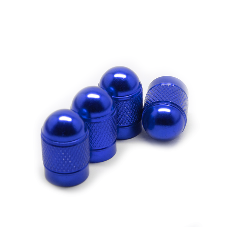 TT-products ventieldoppen Dark Blue Bullets aluminium 4 stuks donkerblauw