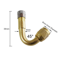 Afbeelding in Gallery-weergave laden, TT-products ventiel verlengstuk 45° koper incl ventieldop