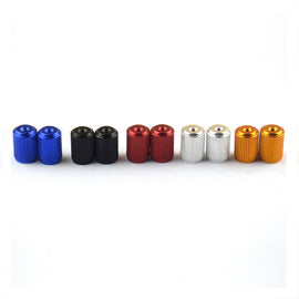 TT-products ventieldoppen Standaard Look aluminium 4 stuks zilver