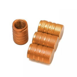 TT-products ventieldoppen 3-rings Orange aluminium 4 stuks oranje