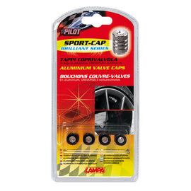 Lampa Brilliant Series aluminium ventieldoppen met diamant 4 stuks titanium