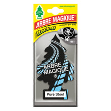 Afbeelding in Gallery-weergave laden, Arbre Magique Wonderboom luchtverfrisser Pure Steel zwart