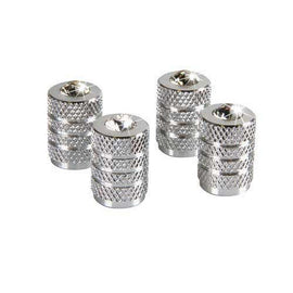 Lampa Brilliant Series aluminium ventieldoppen met diamant 4 stuks zilver