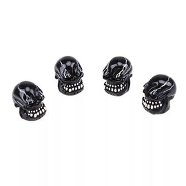 DTouch ventieldoppen Black Skull zwart 4 stuks