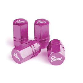 Simoni Racing ventieldoppen Exagonal Roze 4 stuks