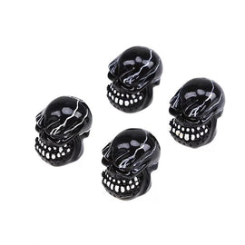 DTouch ventieldoppen Black Skull zwart 4 stuks