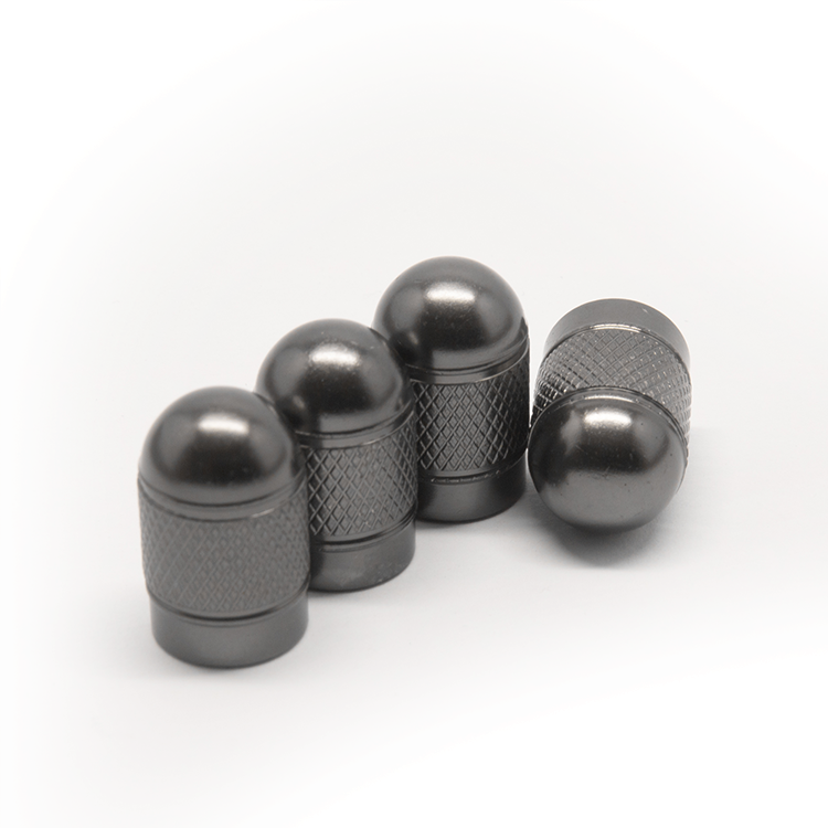 TT-products ventieldoppen Grey Bullets aluminium 4 stuks grijs