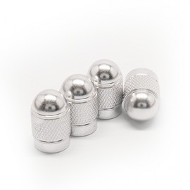 TT-products ventieldoppen Silver Bullets aluminium 4 stuks zilver