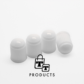 TT-products ventieldoppen kunststof wit 4 stuks