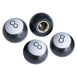 Simoni Racing ventieldoppen 8-Ball Zwart/Wit 4 stuks