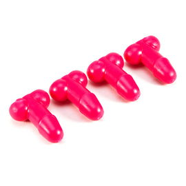 Tirecockz ventieldoppen cover penis / piemel siliconen 4 stuks roze
