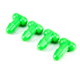 Tirecockz ventieldoppen cover penis / piemel siliconen 4 stuks groen