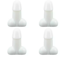 Afbeelding in Gallery-weergave laden, Tirecockz ventieldoppen cover penis / piemel siliconen 4 stuks wit