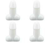 Tirecockz ventieldoppen cover penis / piemel siliconen 4 stuks wit