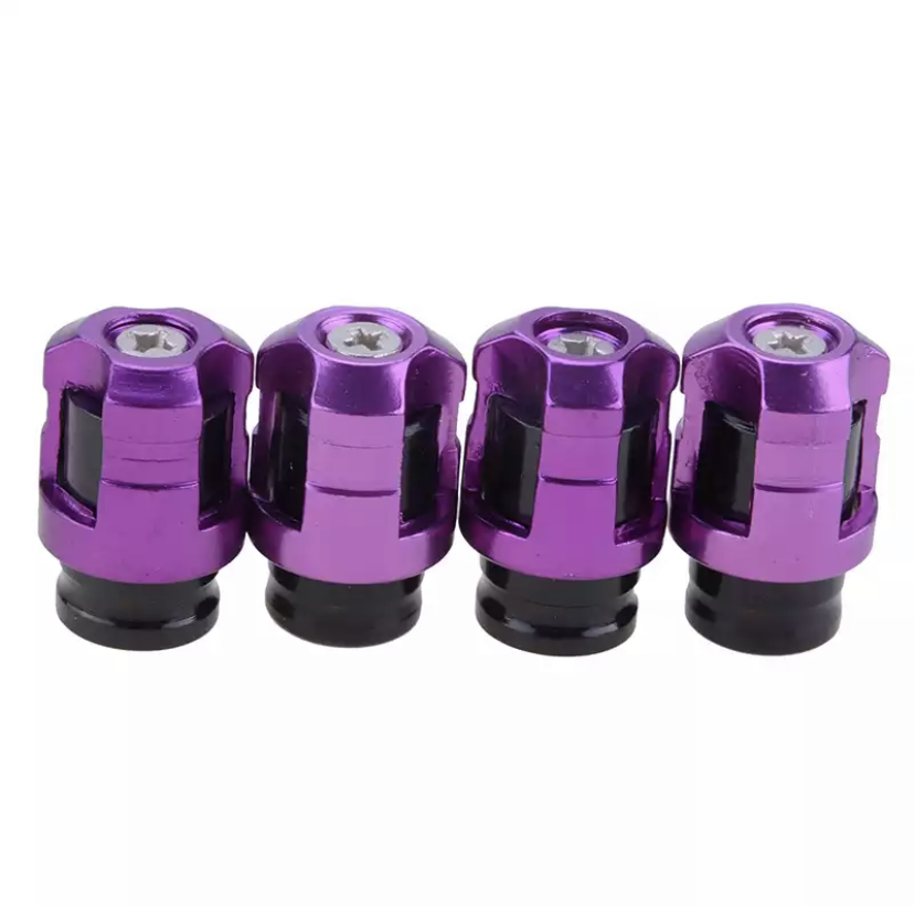 TT-products ventieldoppen Screw-on Purple aluminium 4 stuks paars