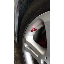 TT-products ventieldoppen Complete TR413 Red aluminium 8-delig Rood