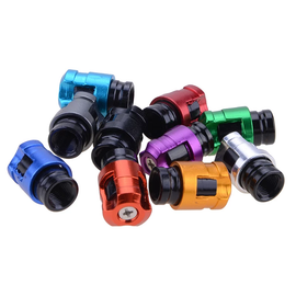 TT-products ventieldoppen Screw-on Black aluminium 4 stuks zwart