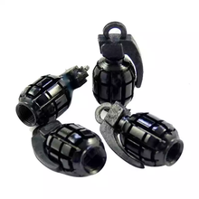 Afbeelding in Gallery-weergave laden, TT-products ventieldoppen Black Grenades handgranaat 4 stuks zwart