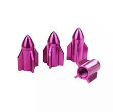 Afbeelding in Gallery-weergave laden, TT-products ventieldoppen Purple Rockets aluminium 4 stuks paars