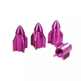 TT-products ventieldoppen Purple Rockets aluminium 4 stuks paars