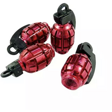 Afbeelding in Gallery-weergave laden, TT-products ventieldoppen Red Grenades handgranaat 4 stuks rood
