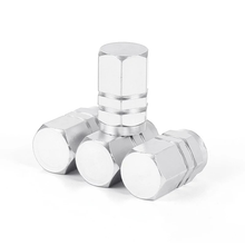 Afbeelding in Gallery-weergave laden, TT-products ventieldopppen hexagon silver aluminium 4 stuks zilver
