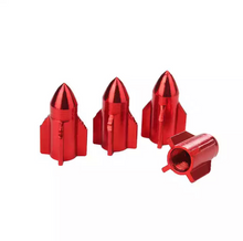 Afbeelding in Gallery-weergave laden, TT-products ventieldoppen Red Rockets aluminium 4 stuks Rood