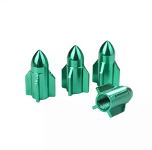 Afbeelding in Gallery-weergave laden, TT-products ventieldoppen Green Rockets aluminium 4 stuks Groen
