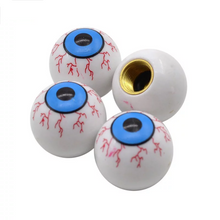Afbeelding in Gallery-weergave laden, TT-products ventieldoppen eyeball oogballen wit/blauw/rood 4 stuks