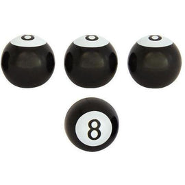 AutoStyle ventieldoppen 8-ball AV zwart 4 stuks