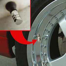 Carpoint ventieldoppen zuiger aluminium 5 stuks rood