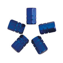 Afbeelding in Gallery-weergave laden, Carpoint ventieldoppen zuiger aluminium 5 stuks blauw