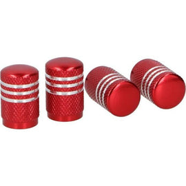 Dunlop ventieldoppen AV aluminium rood 4 stuks