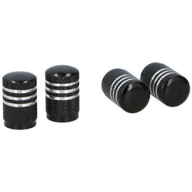 Dunlop ventieldoppen AV aluminium zwart 4 stuks