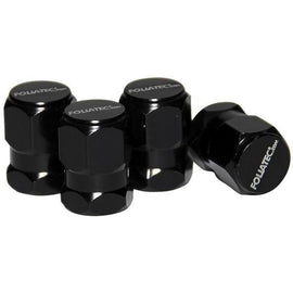 Foliatec ventieldoppen AirCaps Hexagon aluminium zwart 4 stuks