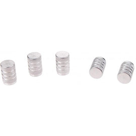 Lifetime Cars ventieldoppen aluminium zilver 5 stuks