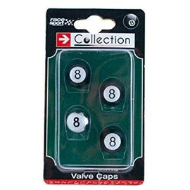Race Sport ventieldoppen 8-Ball kunststof zwart 4 stuks